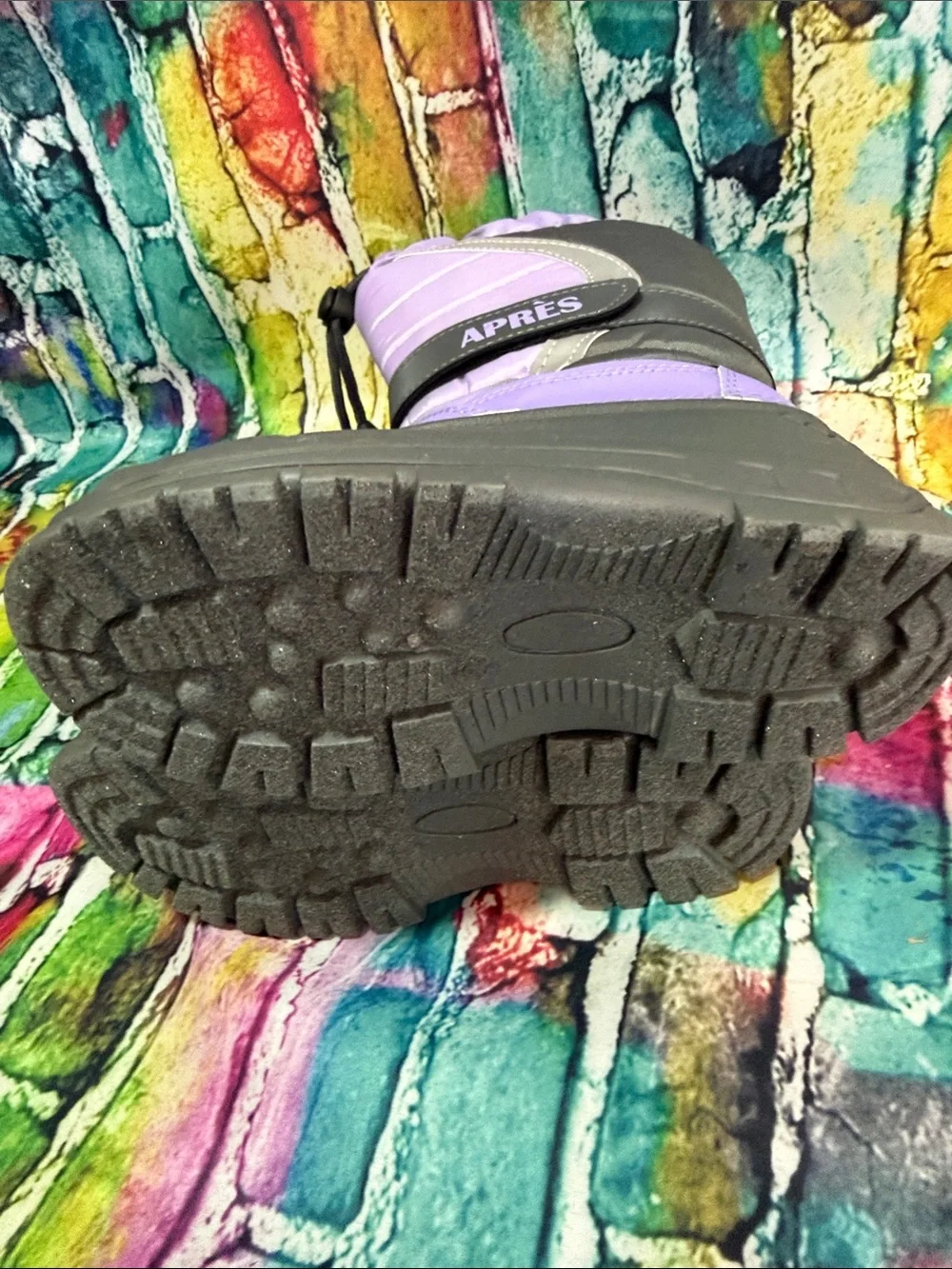Lamo Kids Purple and Gray Waterproof Snow Boots